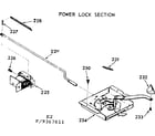 Kenmore 1039367611 power lock section diagram