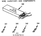 Kenmore 1039367611 wire harnesses & components diagram