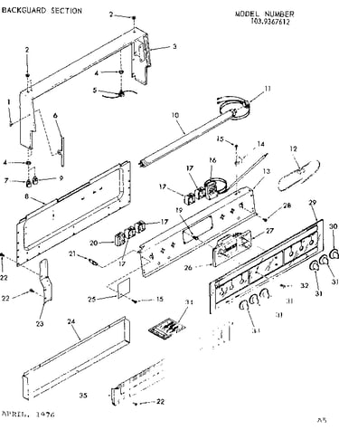 Backguard section