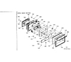 Kenmore 1039367612 oven door section diagram