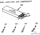 Kenmore 1039367612 wire harnesses and components diagram