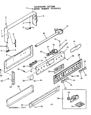 Backguard section