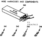Kenmore 1039367613 wire harnesses and components diagram