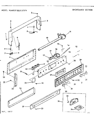 Backguard section
