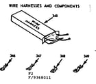 Kenmore 1039368011 wire harnesses and components diagram