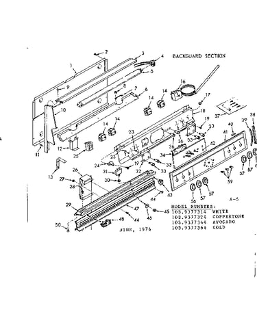 Backguard section