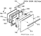 Kenmore 1039377324 oven door section diagram