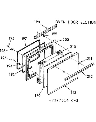 Oven door section