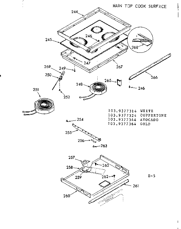 MAIN TOP COOK SURFACE