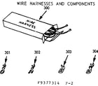 Kenmore 1039377344 wire harnesses and components diagram