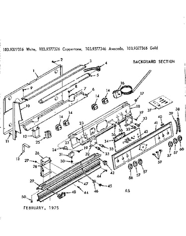 Backguard section
