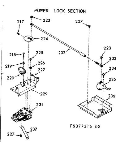 Power lock section