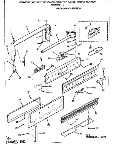 Backguard section