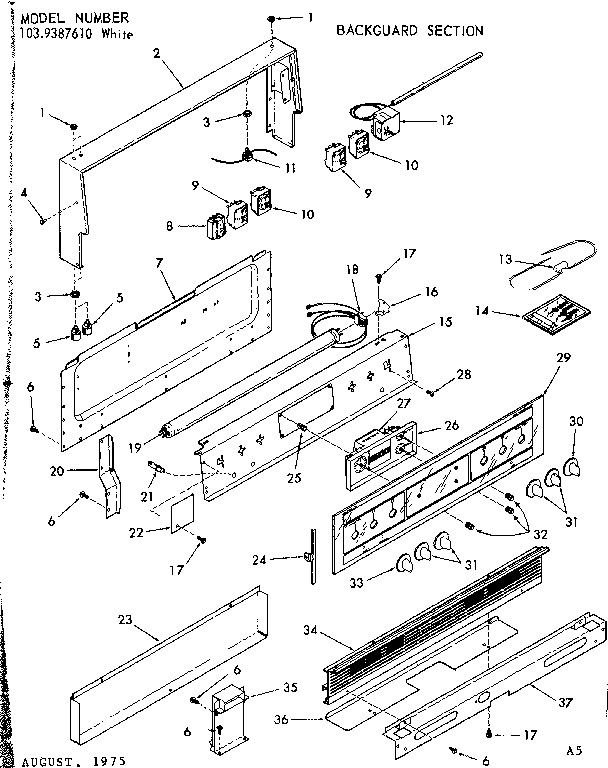 Backguard section
