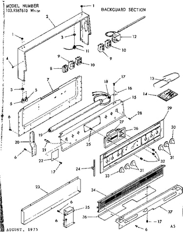 Backguard section