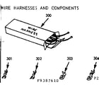 Kenmore 1039387610 wire harness and components diagram