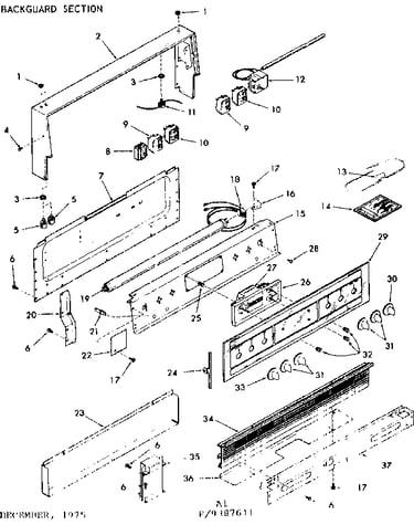 Backguard section