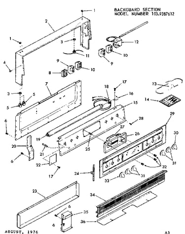 Backguard section
