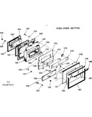 Oven door section