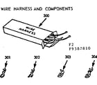 Kenmore 1039387810 wire harness and components diagram