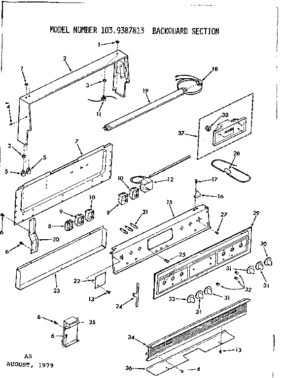 Backguard section