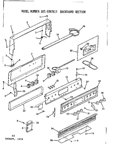 Backguard section