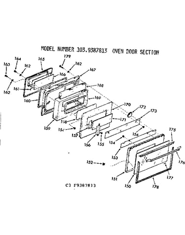 Oven door section