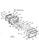 Oven door section