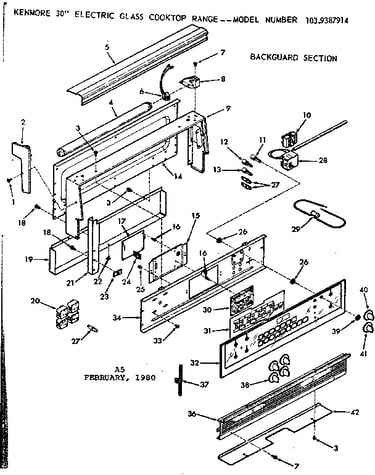Backguard section