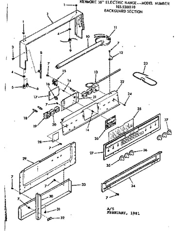Backguard section