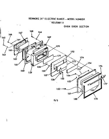 Oven door section