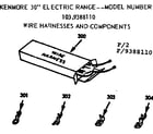 Kenmore 1039388110 wire harnesses and components diagram