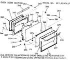 Kenmore 1039547617 oven door section diagram