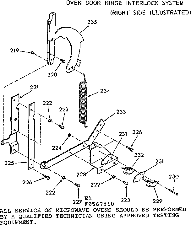 Oven door hinge interlock system
