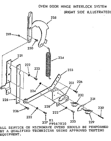 Oven door hinge interlock system