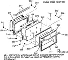 Kenmore 1039567810 oven door section diagram