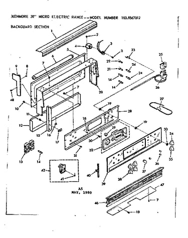 Backguard section