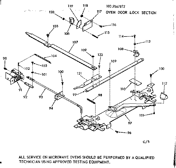 OVEN DOOR LOCK SECTION