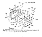 Kenmore 1039567812 oven door section diagram