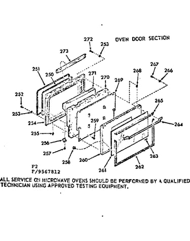 Oven door section