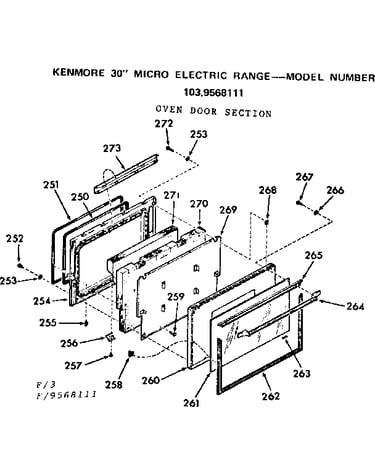 Oven door section