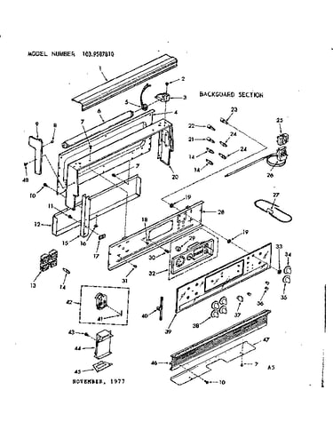 Backguard section