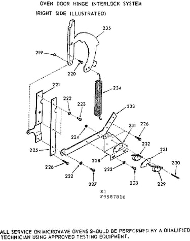 Oven door hinge interlock system