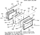 Kenmore 1039587810 oven door section diagram