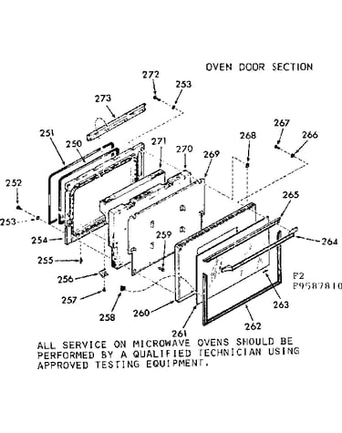 Oven door section