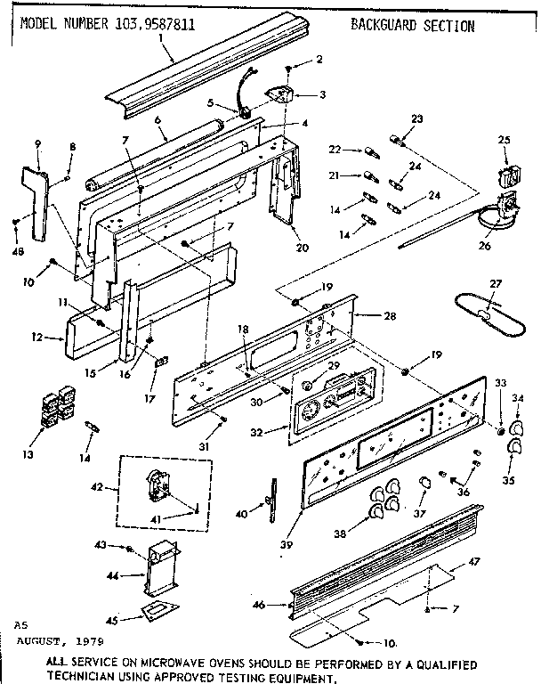 Backguard section