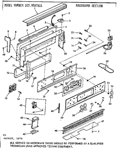 Backguard section