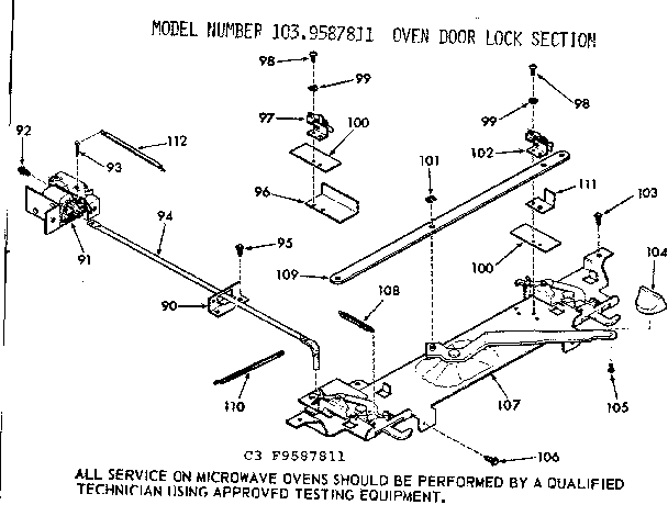 Oven door lock section
