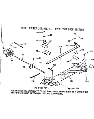 Oven door lock section