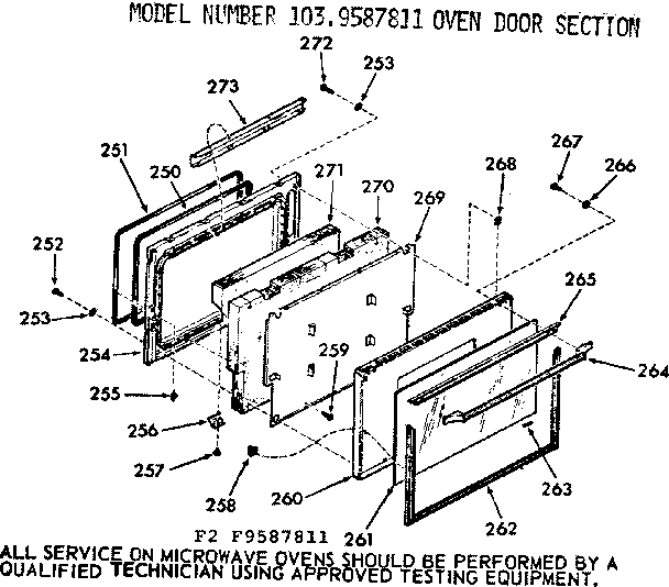 Oven door section